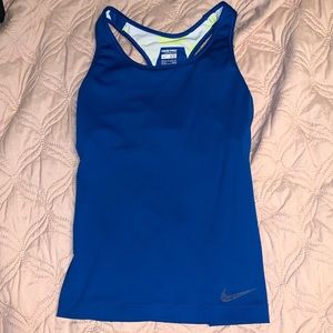 NIKE Vibrant Blue Dri-Fit Workout Tank Top